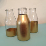 Gold Dipped Milk Bottles