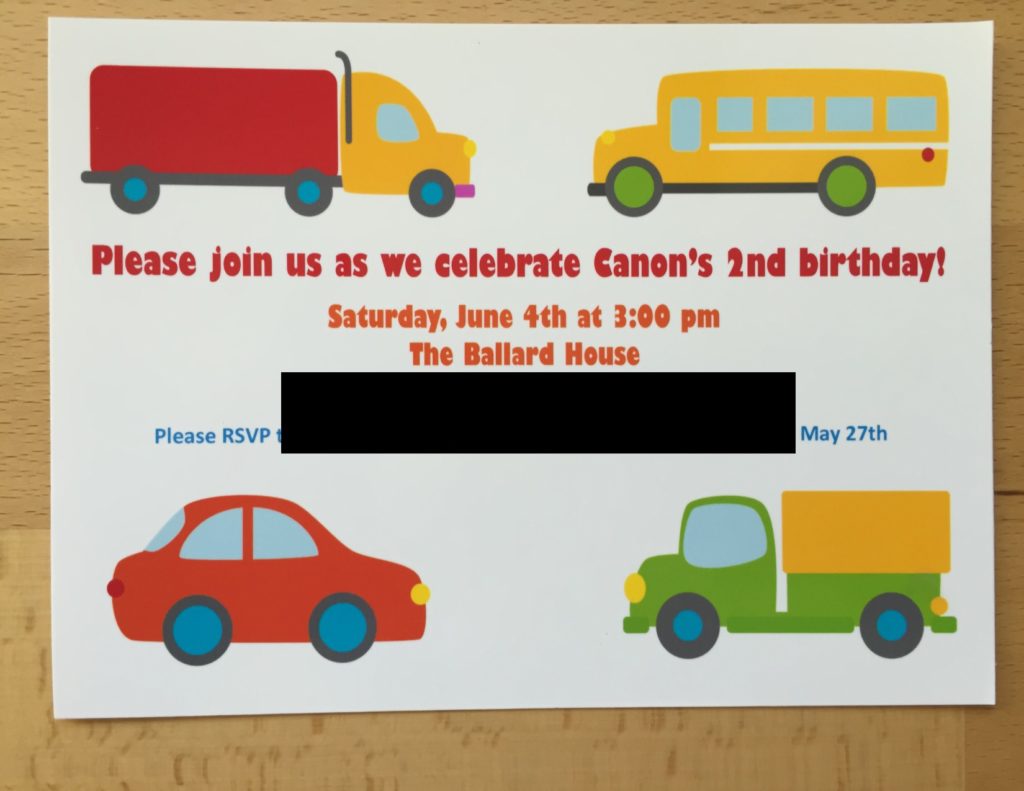 transportation themed birthday party