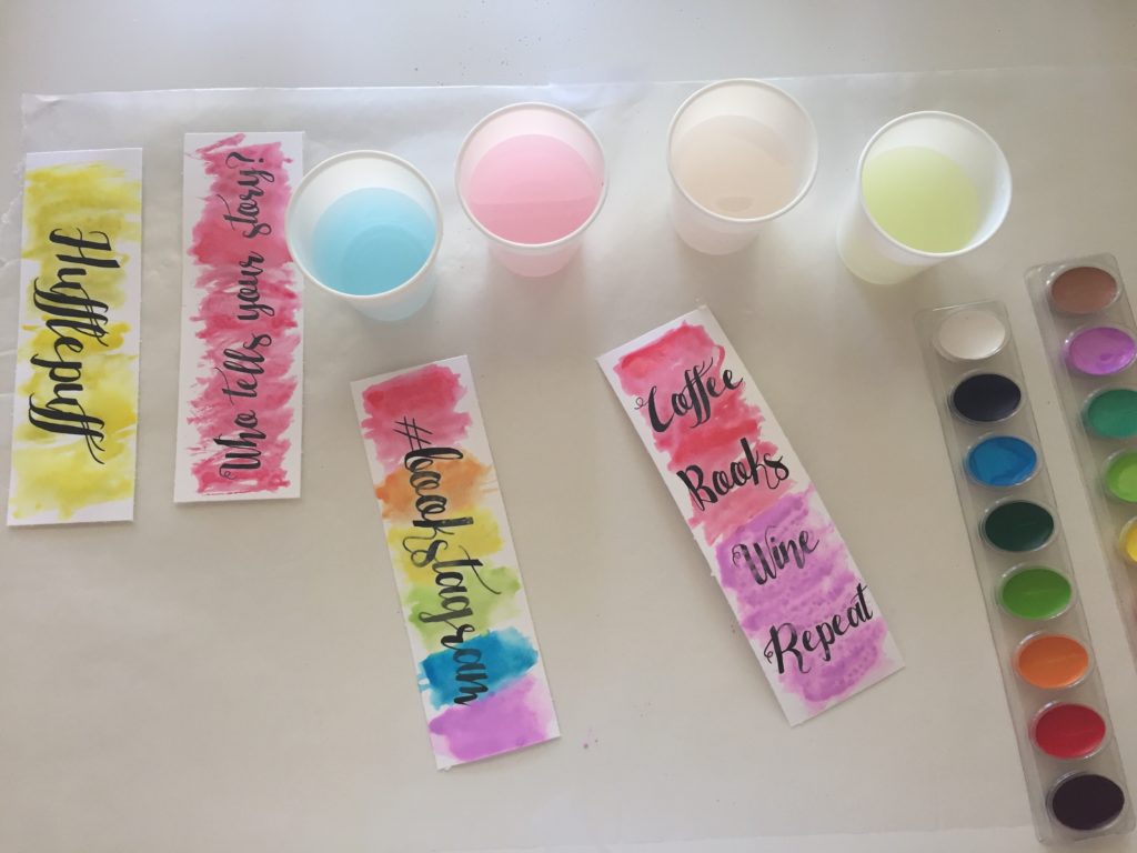diy water color bookmarks